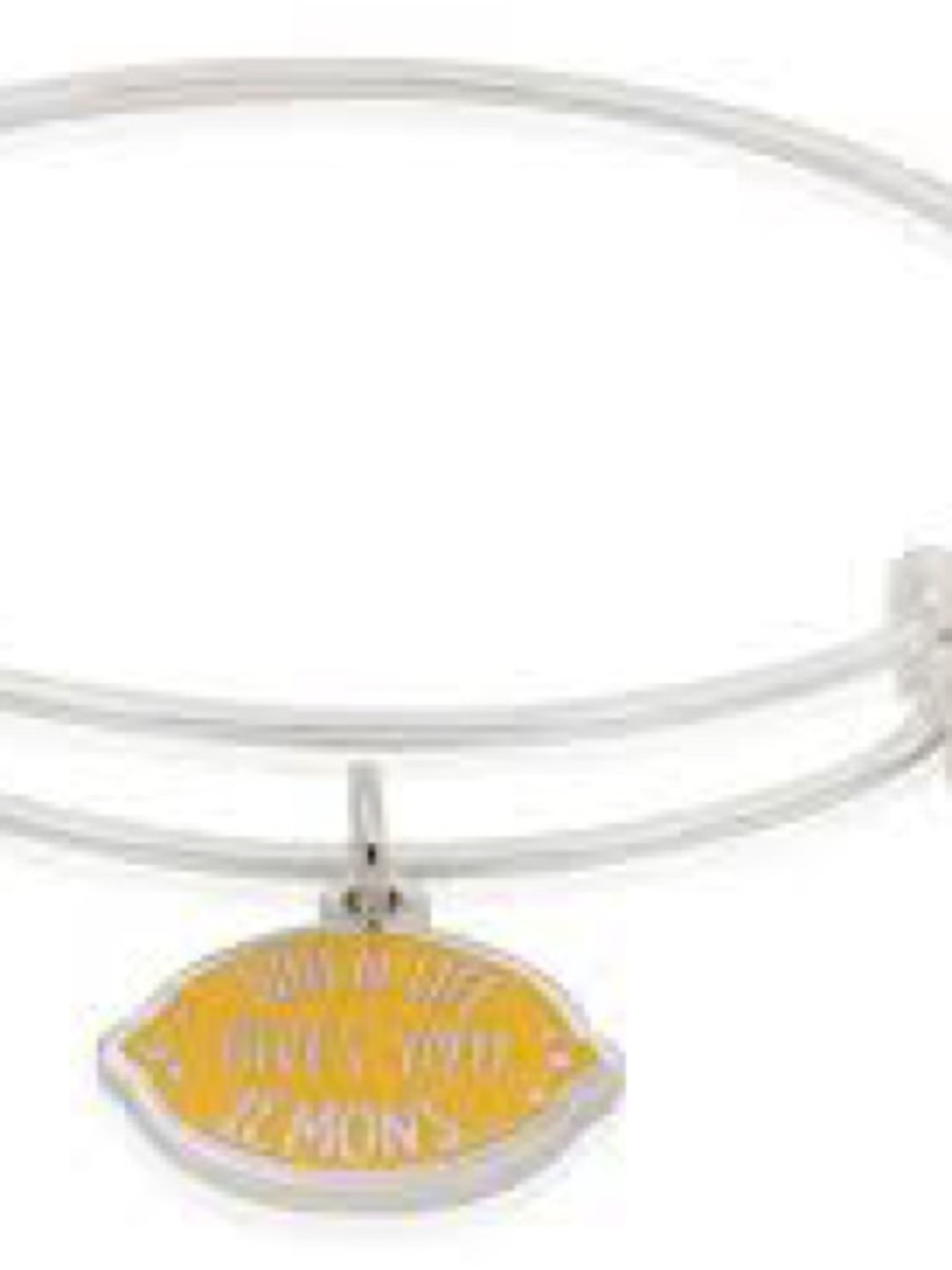 Alex and Ani 'When Life Gives You Lemons' Yellow Lemon Charm Bracelet - Silver - Picture 5 of 8